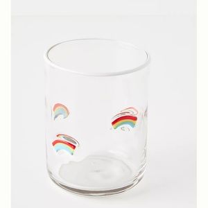 Anthropologie rainbow juice glass